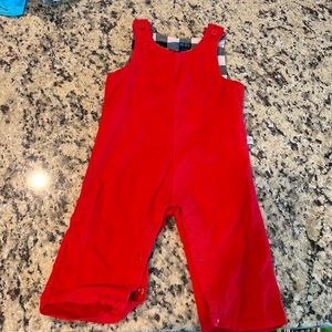 Red corduroy overall 12-18m